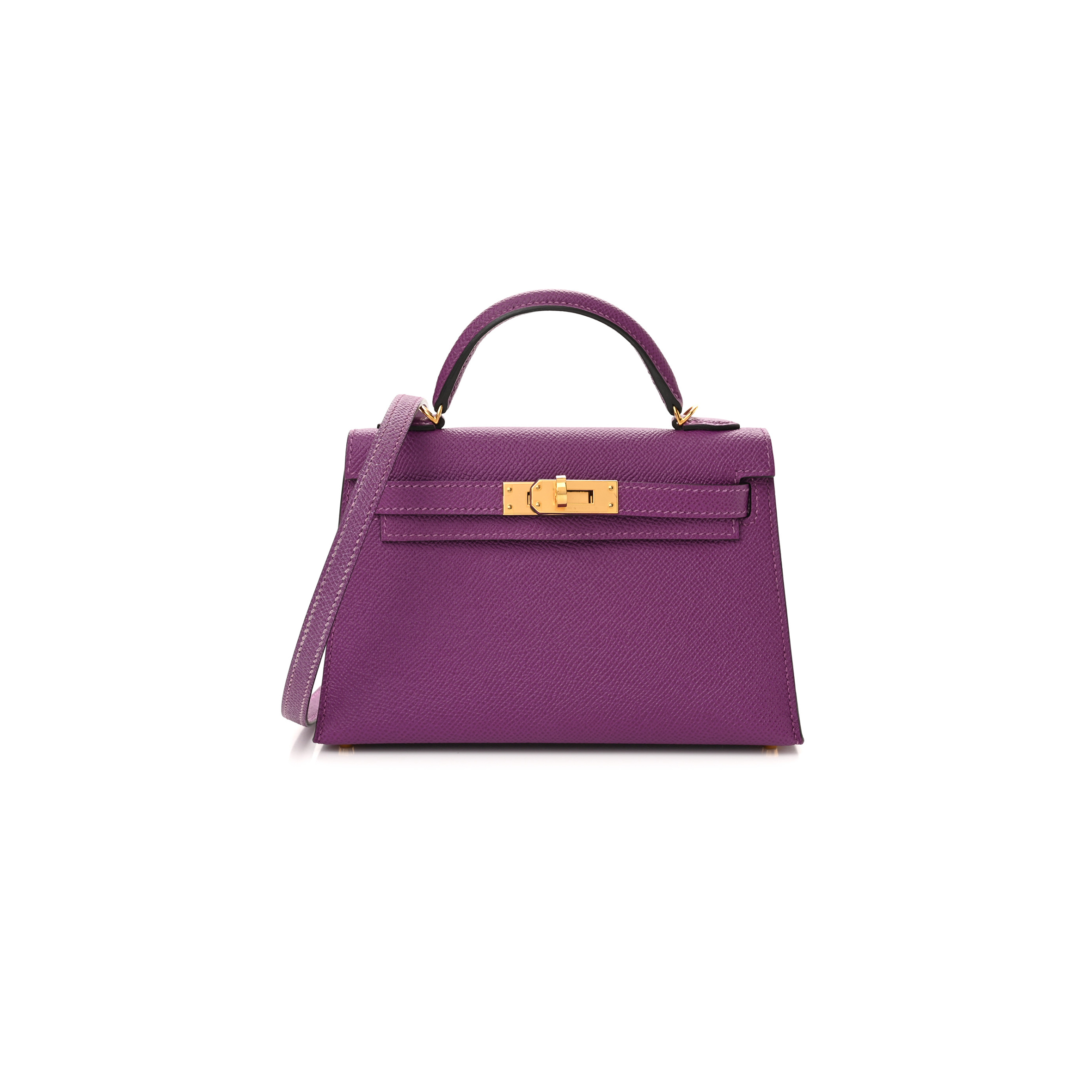 HERMÈS MASTER EPSOM MINI KELLY II ANEMONE (19*12*5.5cm)